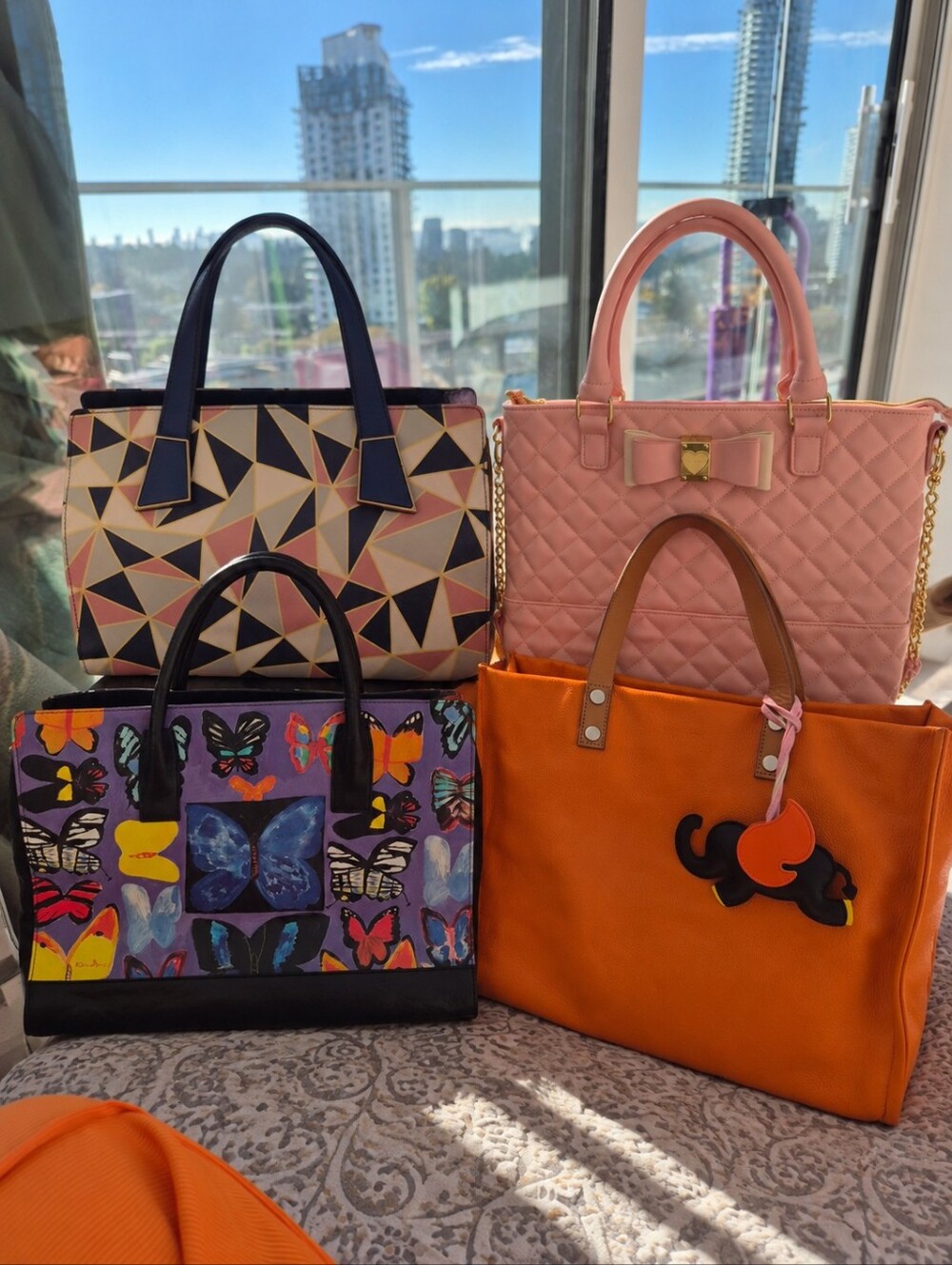 💰😊 - Lot of 4 bags and a leather wallet